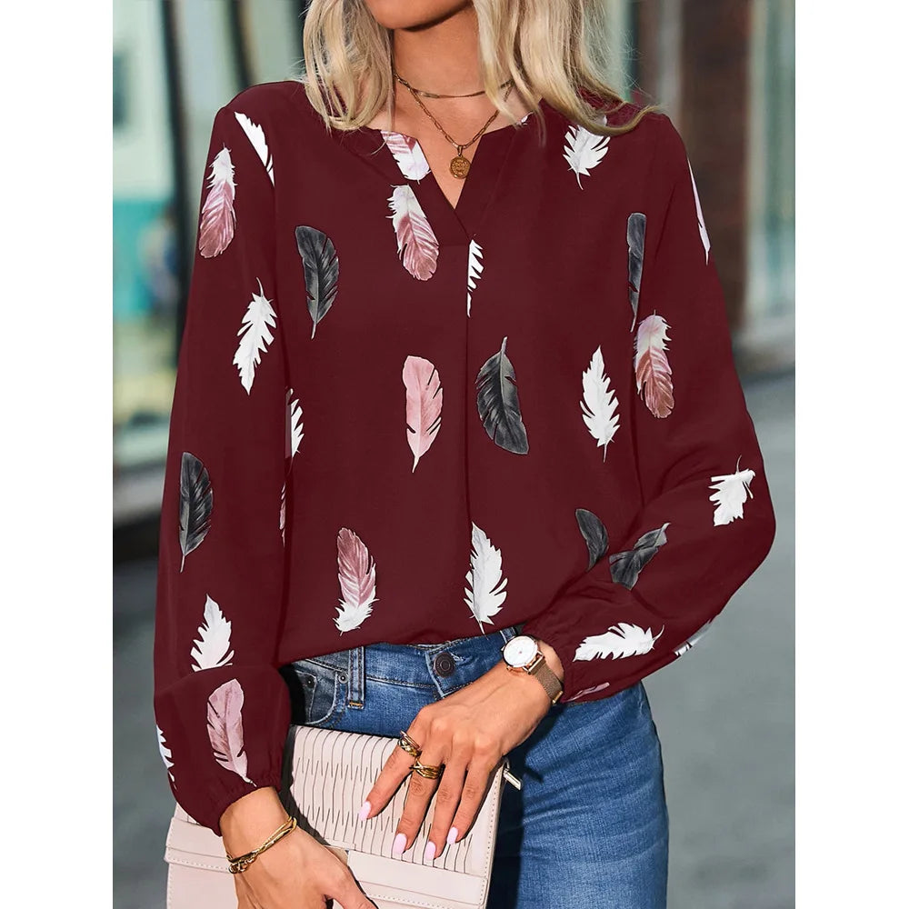 Damesblouse met Lange Mouwen – Elegant & Stijlvol