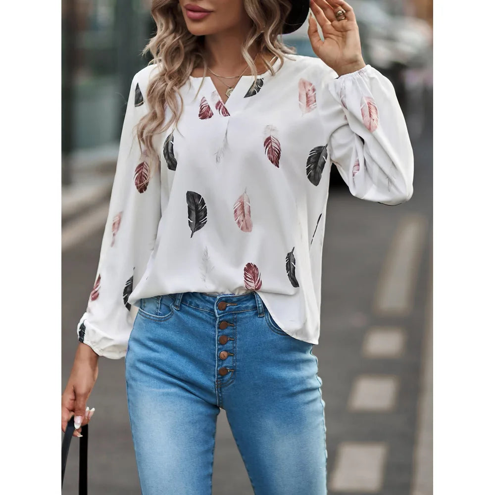 Damesblouse met Lange Mouwen – Elegant & Stijlvol