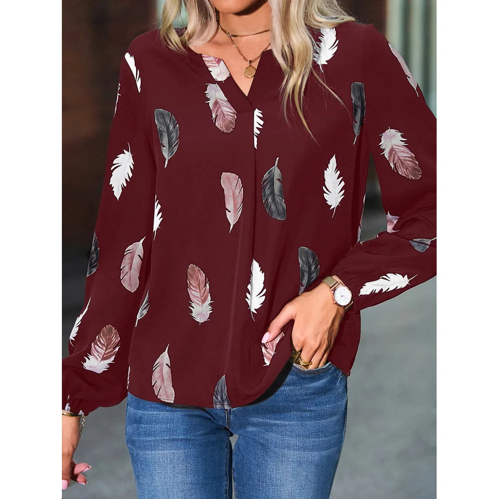 Damesblouse met Lange Mouwen – Elegant & Stijlvol