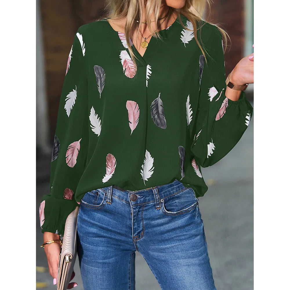Damesblouse met Lange Mouwen – Elegant & Stijlvol