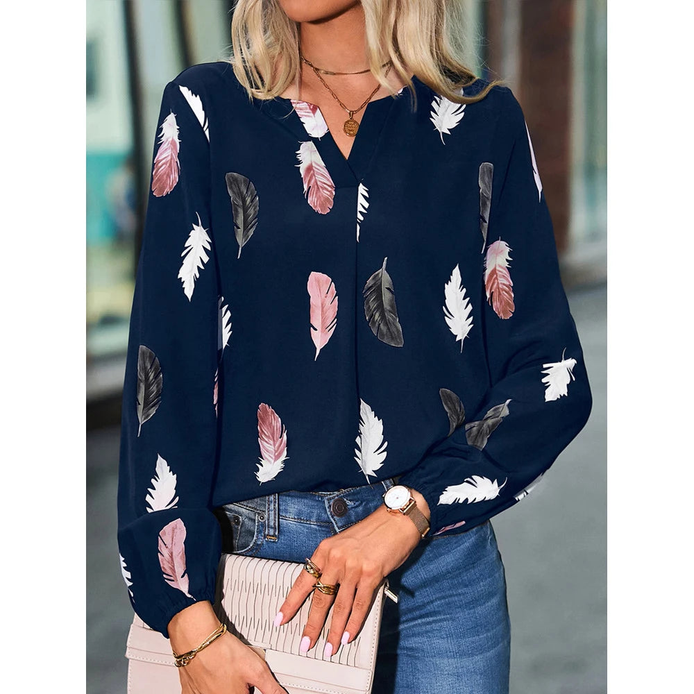 Damesblouse met Lange Mouwen – Elegant & Stijlvol