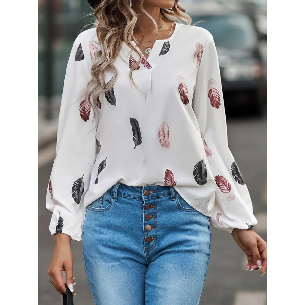 Damesblouse met Lange Mouwen – Elegant & Stijlvol