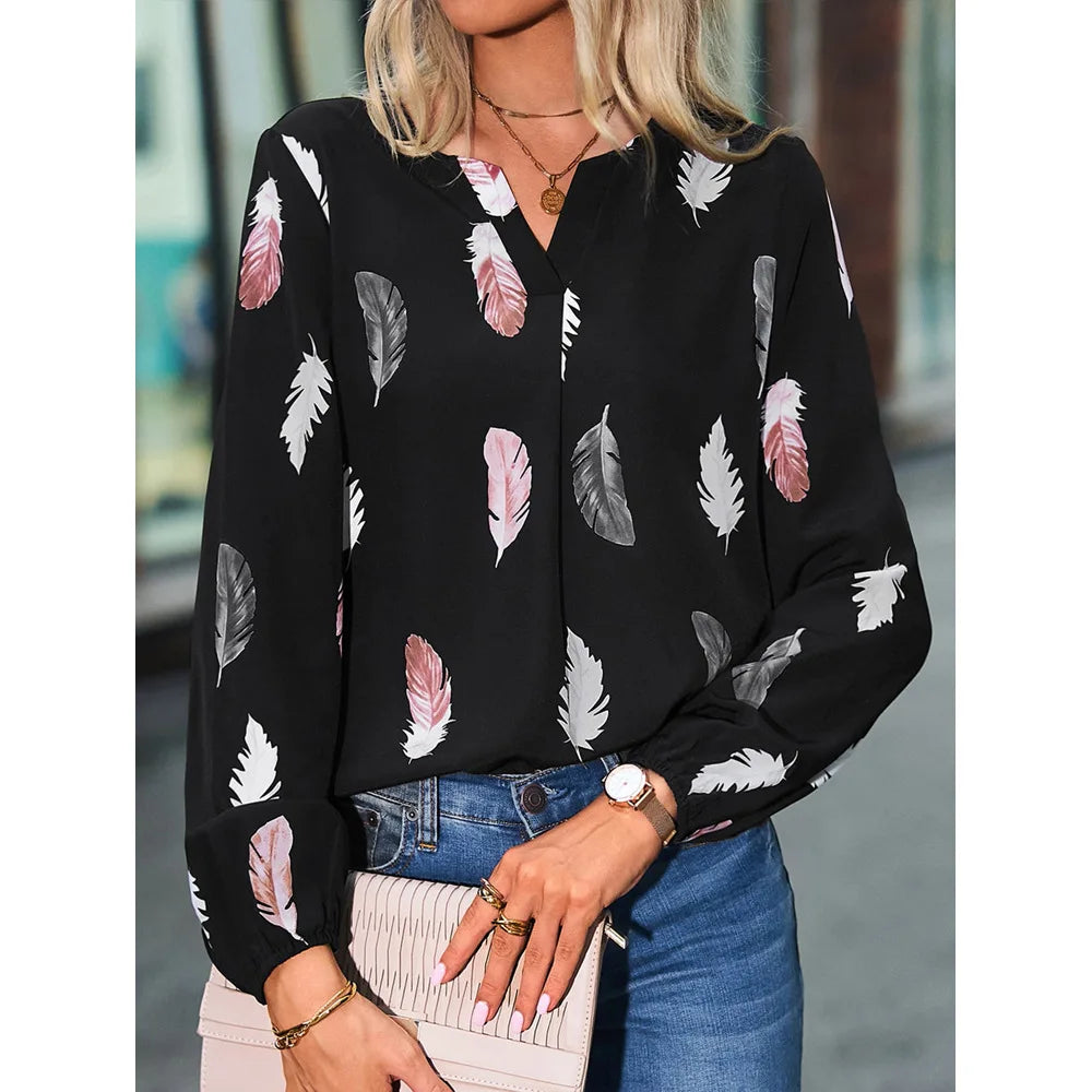 Damesblouse met Lange Mouwen – Elegant & Stijlvol