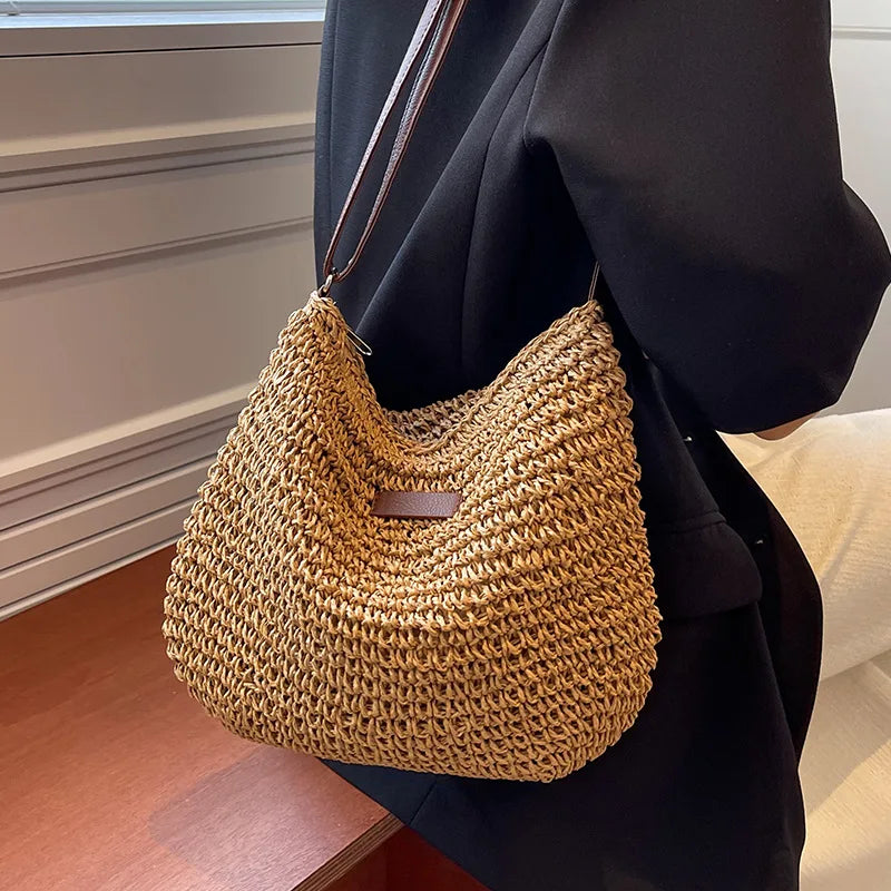 Trendy Stro Hand/Schouder Tas