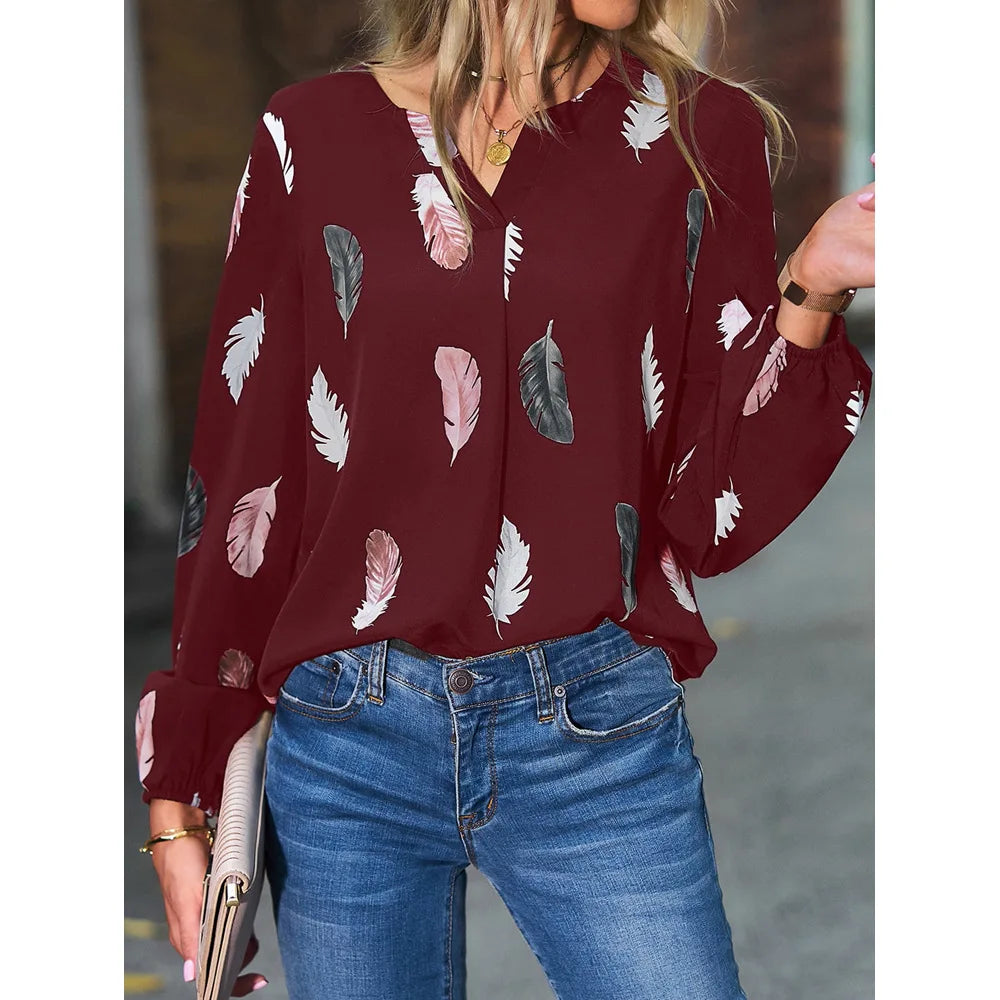 Damesblouse met Lange Mouwen – Elegant & Stijlvol