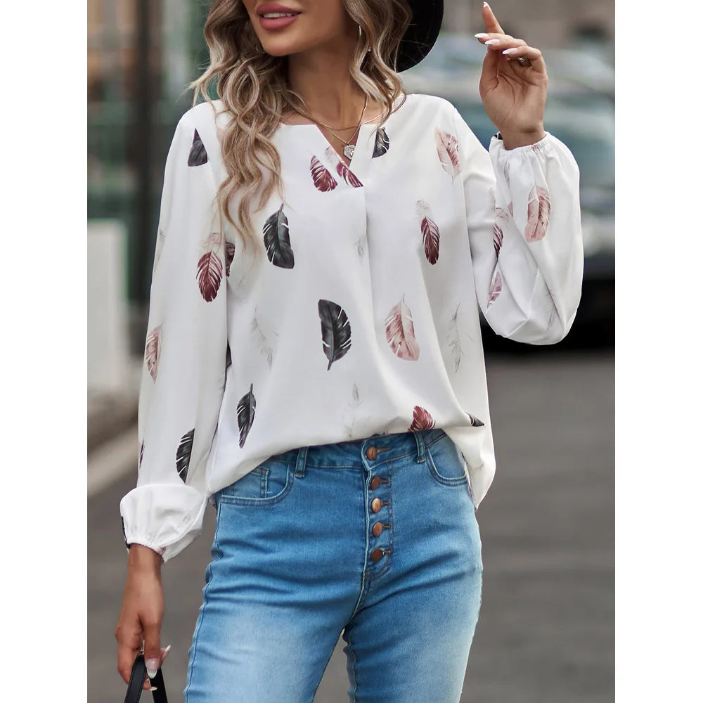 Damesblouse met Lange Mouwen – Elegant & Stijlvol