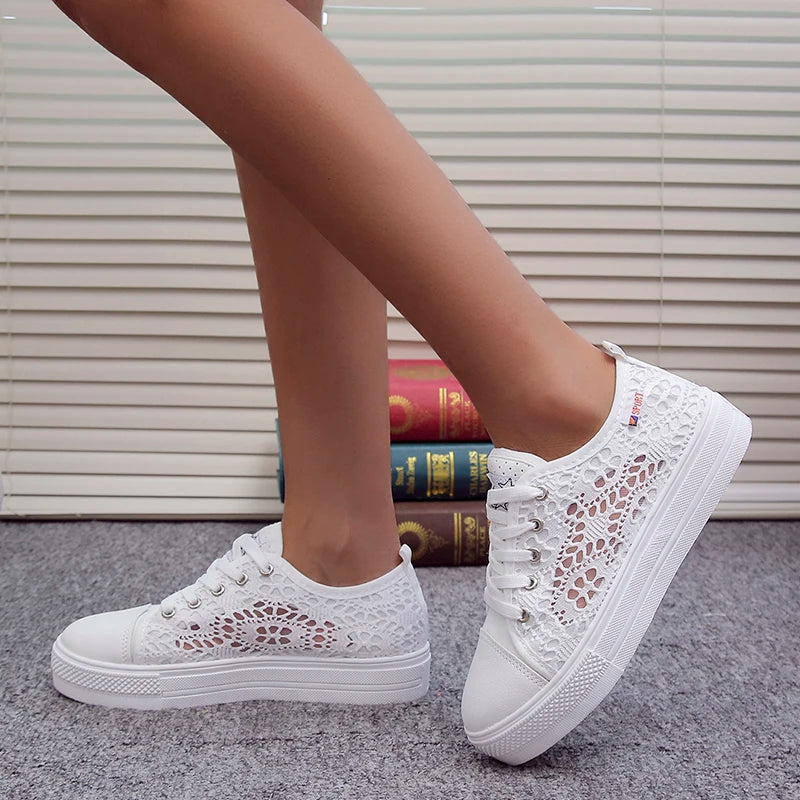 Luchtige Witte Sneakers – Casual & Comfortabel
