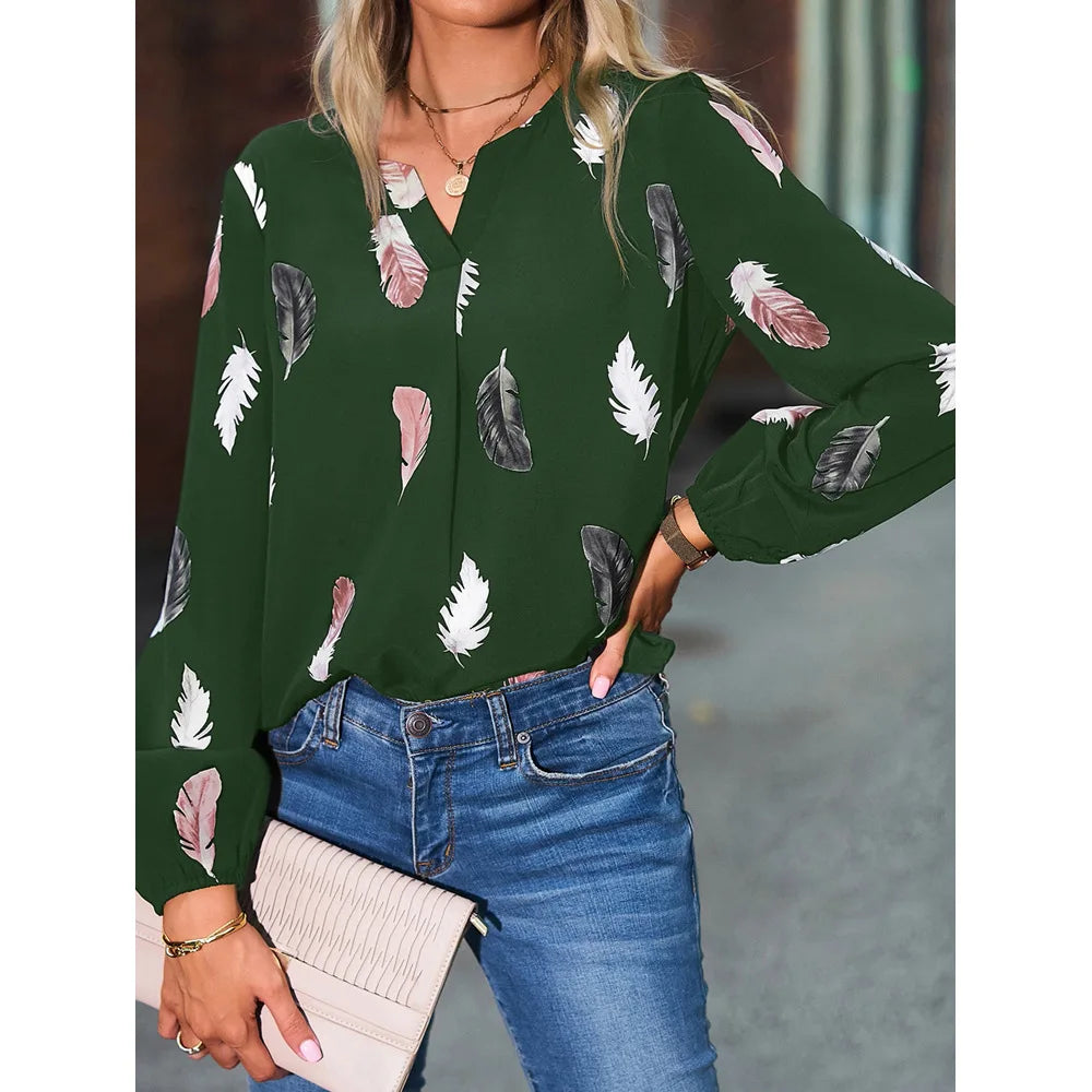 Damesblouse met Lange Mouwen – Elegant & Stijlvol