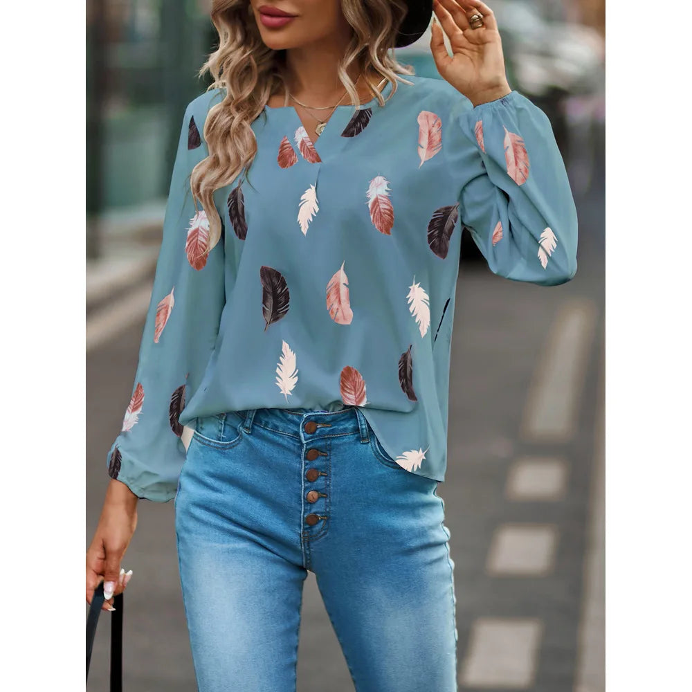 Damesblouse met Lange Mouwen – Elegant & Stijlvol
