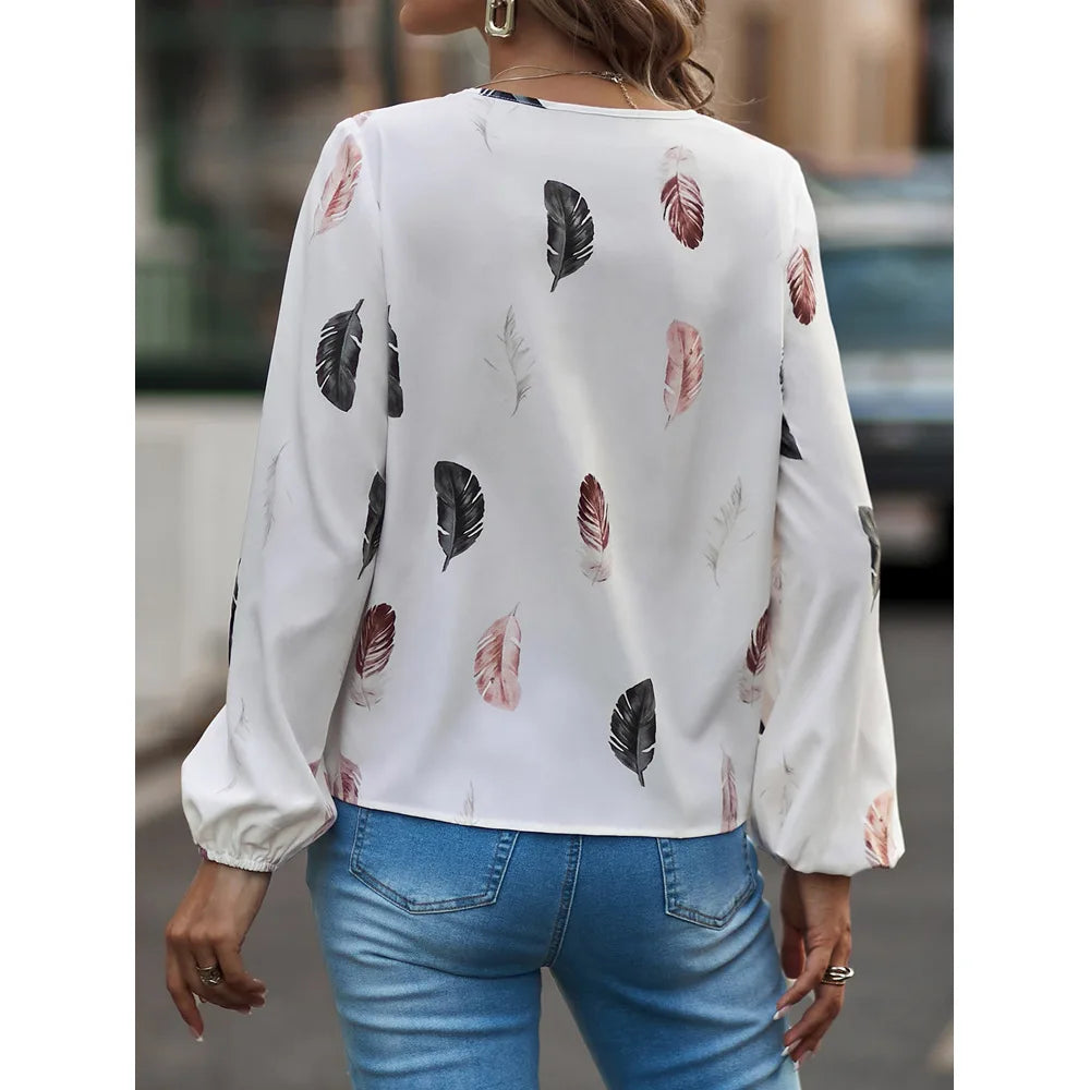 Damesblouse met Lange Mouwen – Elegant & Stijlvol