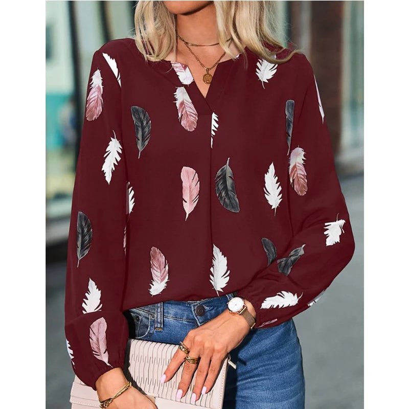 Damesblouse met Lange Mouwen – Elegant & Stijlvol