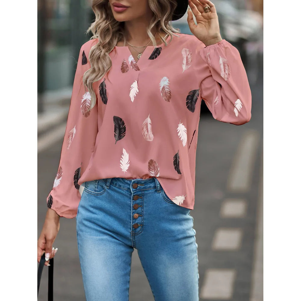 Damesblouse met Lange Mouwen – Elegant & Stijlvol