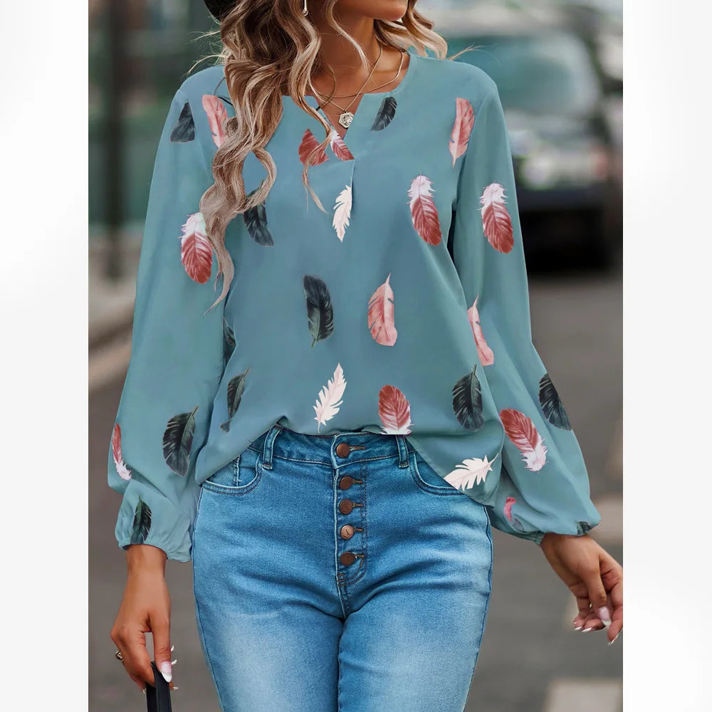 Damesblouse met Lange Mouwen – Elegant & Stijlvol