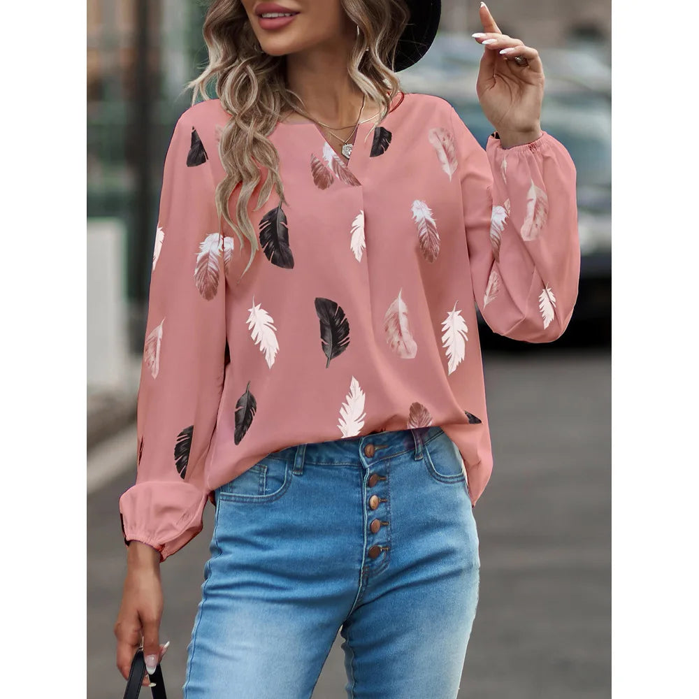 Damesblouse met Lange Mouwen – Elegant & Stijlvol