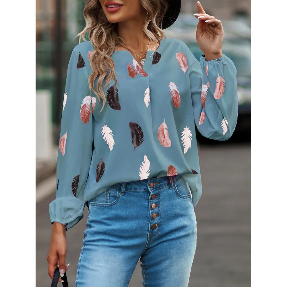 Damesblouse met Lange Mouwen – Elegant & Stijlvol