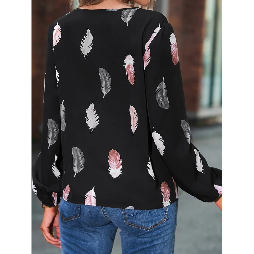 Damesblouse met Lange Mouwen – Elegant & Stijlvol