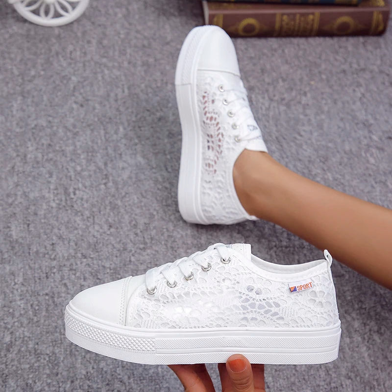 Luchtige Witte Sneakers – Casual & Comfortabel