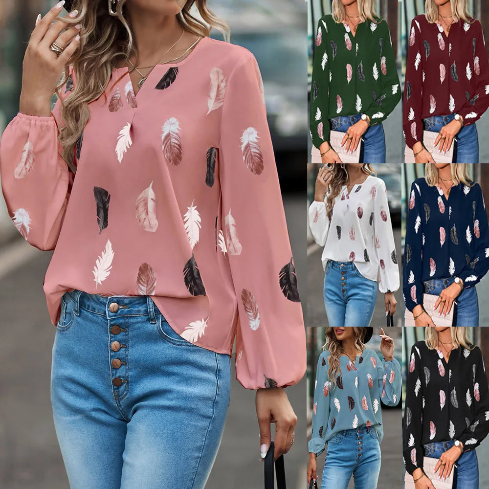 Damesblouse met Lange Mouwen – Elegant & Stijlvol