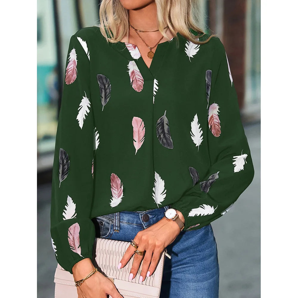 Damesblouse met Lange Mouwen – Elegant & Stijlvol
