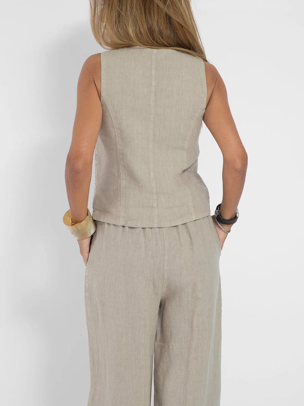 Dames pak  – Mouwloos Gilet & Broek Set
