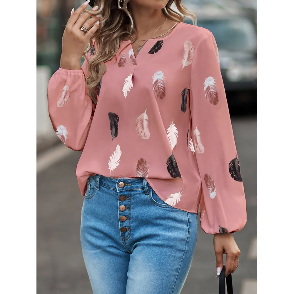 Damesblouse met Lange Mouwen – Elegant & Stijlvol