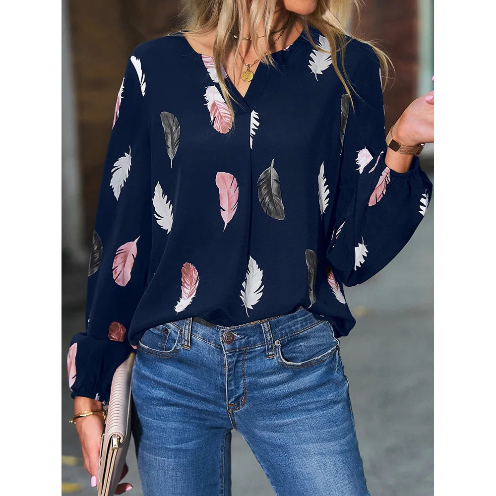Damesblouse met Lange Mouwen – Elegant & Stijlvol