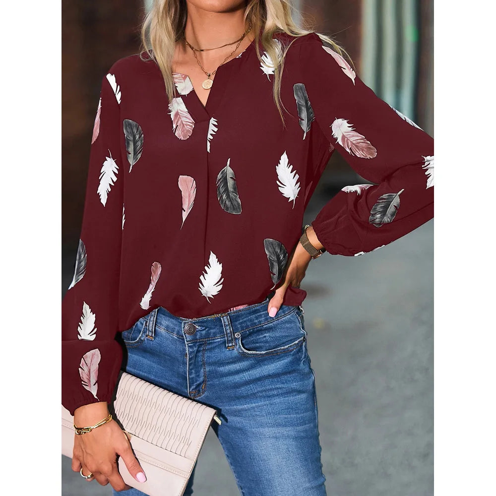 Damesblouse met Lange Mouwen – Elegant & Stijlvol