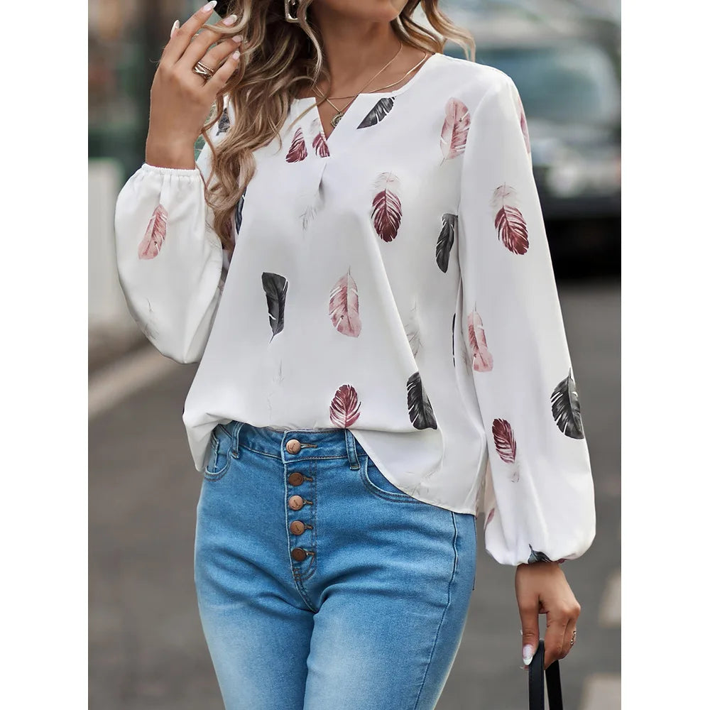 Damesblouse met Lange Mouwen – Elegant & Stijlvol